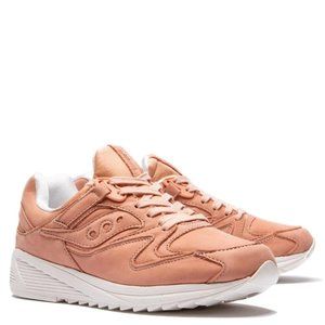 Saucony Men's Grid 8500 HT Leather Sneakers | Peach/White | Size: 8 M US